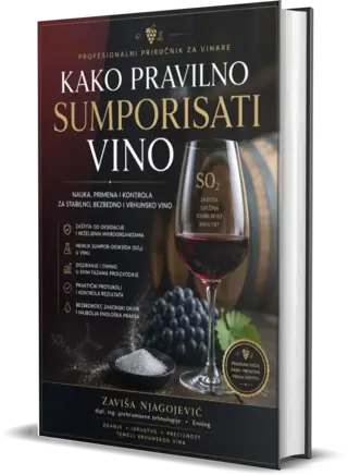 Korica e-knjige „Kako pravilno sumporisati vino“